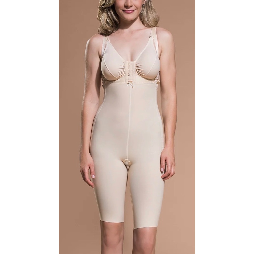 Marena Recovery Girdle with Suspenders FBS Compression Bodysuit Large Black